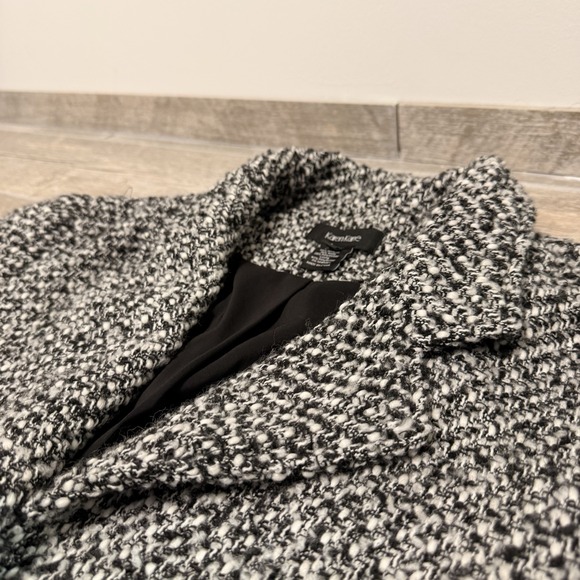 Women's Karen Kane Black And White 30% Wool Tweed Blazer Size Large With Pockets - Picture 6 of 12